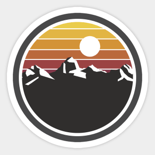 Rocky Mountains Sunset Landscape Design Sticker